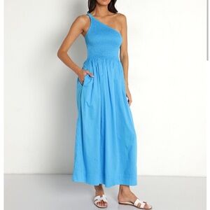 Faithfull the Brand Khalani Midi Dress Turquoise